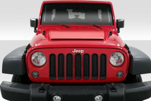 2007-2018 Jeep Wrangler Duraflex Rage Hood - 1 Piece