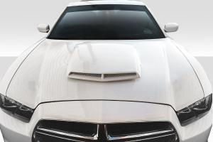 2011-2014 Dodge Charger Duraflex TA Look Hood - 1 Piece