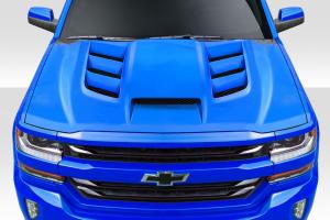 2016-2018 Chevrolet Silverado Duraflex Viper Look Hood - 1 Piece