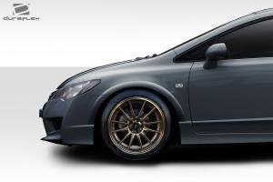 2006-2011 Honda Civic 4DR ( fits JDM Civic only ) Duraflex Type M Front Fender Flares - 4 Piece ( fits JDM Civic only )