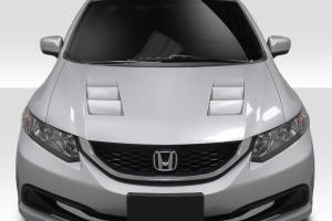 2012-2015 Honda Civic 4DR Duraflex TS-1 Hood - 1 Piece