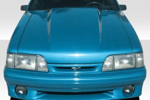 1987-1993 Ford Mustang Duraflex 4 Inch Cowl Hood - 1 Piece