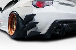 2013-2019 Scion FR-S, 2013-2019 Subaru BRZ Duraflex GT500 V3 Rear Bumper Canards - 6 Piece