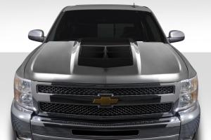 2007-2013 Chevrolet Silverado Duraflex ZL1 Look Hood - 1 Piece