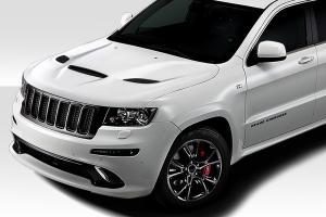 2011-2019 Jeep Grand Cherokee Duraflex Hellcat Look Hood - 1 Piece