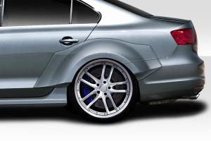 2011-2018 Volkswagen Jetta Duraflex KTV Wide Body Rear Fender Flares - 6 Piece