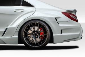 2012-2018 Mercedes CLS Class W218 Duraflex Vector Wide Body Rear Fender Flare Add Ons - 4 Pieces