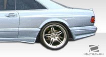 1981-1991 Mercedes S Class 2DR, Must be used in conjunction with complete wide body kit Duraflex AMG Look Wide Body Rear Fender Flares