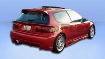 1992-1995 Honda Civic HB Duraflex Paintable Wings, 3 Piece Mid Wing