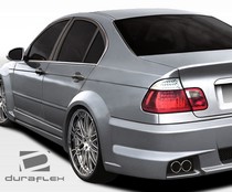 1999-2005 BMW 3 Series 4DR, Must be used in conjunction with complete wide body kit Duraflex I-Design Widebody Rear Fender Flares