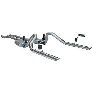 64-66 Ford Mustang (Excluding GT and Convertible)  Flowmaster American Thunder Header-Back Exhaust System - Dual Rear Exit with 40 Series Delta Flow Mufflers