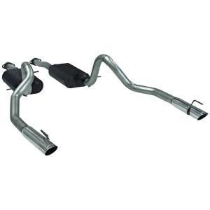 99-04 Ford Mustang GT/MACH I/Bullitt V8; 4.6L Flowmaster American Thunder Cat-Back Exhaust System - Dual Rear Exit with Super 40 Series Mufflers - Aluminized Tubing