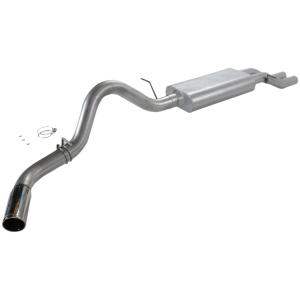 01-03 Sierra 1500 HD V8, 6.0L, 01-03 Silverado 1500 HD V8, 6.0L Flowmaster American Thunder Cat-Back Exhaust System - Single Side Exit with 50 Series Big Block Muffler and 4