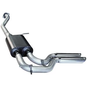 99-05 Chevrolet Silverado 1500 Extended Cab/Short Bed 4.8L/5.3L, 99-05 GMC Sierra 1500 Extended Cab/Short Bed 4.8L/5.3L Flowmaster American Thunder Cat-Back Exhaust System - Dual Same Side Exit with Super 40 Series Muffler