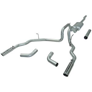 04-08 Ford F150 1/2 Ton, 2WD/4WD, V8 4.6L/5.4L  Flowmaster Force II Cat-Back Exhaust System - Dual Rear/Side Exit with Super 50 Series Muffler