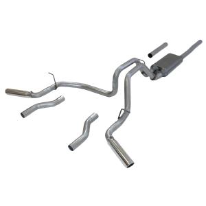 07-11 Chevy Silverado 1500 V8, 5.3L (Does Not Fit 07-08 EX-LB) , 07-11 GMC Sierra 1500 V8, 5.3L (Does Not Fit 07-08 Extended Cab/Long Bed) Flowmaster Force II Cat-Back Exhaust System - Dual Rear/Side Exit with Super 50 Series Muffler