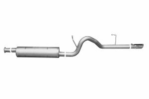 • 02-05 Jeep Liberty/Renegade 2.4L 2/4WD, • 02-07 Jeep Liberty, Renegade3.7L 2/4WD Gibson® Single Rear Exhaust System - Aluminized