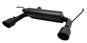 • 07-11 Jeep Wrangler 3.8L, • 12-13 Jeep Wrangler 3.6L Gibson® Dual Split Rear Exhaust System - Black Ceramic Coated