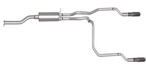 96-97 Chevrolet S-10 2.2L Standard Cab Short Bed 2WD, 96-97 GMC Sonoma 2.2L Standard Cab Short Bed 2WD Gibson Exhaust Systems - Split Rear Style (Aluminized)