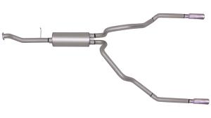 99-04 Chevrolet Silverado 4.3L / 4.8L / 5.3L Standard Cab Long Bed, 99-04 GMC Sierra 4.3L / 4.8L / 5.3L Standard Cab Long Bed Gibson Exhaust Systems - Split Rear Style (Aluminized)