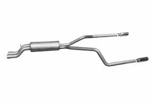 01-04 Chevrolet Silverado 6.0L 8.1L Long Bed / Short Bed / Extended Cab Short Bed, 01-04 GMC Sierra 6.0L / 8.1L Long Bed / Short Bed / Extended Cab Short Bed Gibson Exhaust Systems - Split Rear Style (Aluminized)