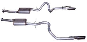 99-04 Mustang GT; 4.6L Gibson Dual Exhaust (Stainless Steel)