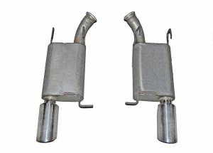 • 2011-2012 Ford Mustang GT 500 Shelby 5.4L, • 2011-2012 Ford Mustang GT 5.0L Gibson® Axle Back Exhaust System - Stainless Steel