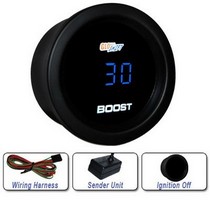 All Cars (Universal), All Jeeps (Universal), All Muscle Cars (Universal), All SUVs (Universal), All Trucks (Universal), All Vans (Universal) Glowshift Blue Digital Electronic Boost Gauge