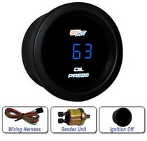 All Cars (Universal), All Jeeps (Universal), All Muscle Cars (Universal), All SUVs (Universal), All Trucks (Universal), All Vans (Universal) Glowshift Blue Digital Oil Pressure Gauge