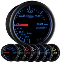 All Cars (Universal), All Jeeps (Universal), All Muscle Cars (Universal), All SUVs (Universal), All Trucks (Universal), All Vans (Universal) Glowshift Black 7 Color Bar Boost Gauge