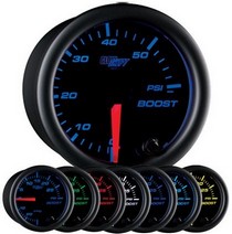 All Cars (Universal), All Jeeps (Universal), All Muscle Cars (Universal), All SUVs (Universal), All Trucks (Universal), All Vans (Universal) Glowshift Black 7 Color Boost Gauge (60 PSI)
