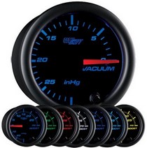 All Cars (Universal), All Jeeps (Universal), All Muscle Cars (Universal), All SUVs (Universal), All Trucks (Universal), All Vans (Universal) Glowshift Black 7 Color Vacuum Gauge