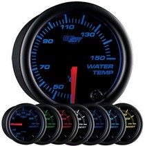 All Cars (Universal), All Jeeps (Universal), All Muscle Cars (Universal), All SUVs (Universal), All Trucks (Universal), All Vans (Universal) Glowshift Black 7 Color Water Temp Gauge - Celsius