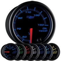 All Cars (Universal), All Jeeps (Universal), All Muscle Cars (Universal), All SUVs (Universal), All Trucks (Universal), All Vans (Universal) Glowshift Black 7 Color Oil Temp Gauge - Celsius
