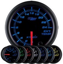 All Cars (Universal), All Jeeps (Universal), All Muscle Cars (Universal), All SUVs (Universal), All Trucks (Universal), All Vans (Universal) Glowshift Black 7 Color Exhaust Temperature Gauge (2400F)