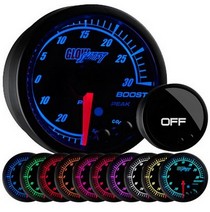 All Cars (Universal), All Jeeps (Universal), All Muscle Cars (Universal), All SUVs (Universal), All Trucks (Universal), All Vans (Universal) Glowshift Elite Ten Color Electronic Boost Gauge and Sensor