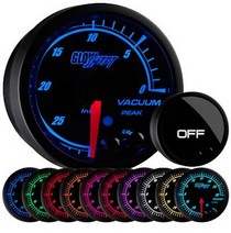 All Cars (Universal), All Jeeps (Universal), All Muscle Cars (Universal), All SUVs (Universal), All Trucks (Universal), All Vans (Universal) Glowshift Elite Ten Color Electronic Vacuum Gauge and Sensor - High and Low Warning