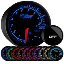 All Cars (Universal), All Jeeps (Universal), All Muscle Cars (Universal), All SUVs (Universal), All Trucks (Universal), All Vans (Universal) Glowshift Elite Ten Color Tachometer - High and Low Warning