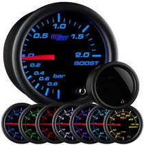 All Cars (Universal), All Jeeps (Universal), All Muscle Cars (Universal), All SUVs (Universal), All Trucks (Universal), All Vans (Universal) Glowshift Tinted 7 Color Bar Boost / Vacuum Gauge