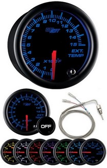 All Cars (Universal), All Jeeps (Universal), All Muscle Cars (Universal), All SUVs (Universal), All Trucks (Universal), All Vans (Universal) Glowshift Tinted 7 Color Exhaust Gas Temp Gauge (1500F)