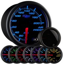 All Cars (Universal), All Jeeps (Universal), All Muscle Cars (Universal), All SUVs (Universal), All Trucks (Universal), All Vans (Universal) Glowshift Tinted 7 Color Air Pressure Gauge