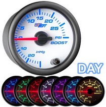 All Cars (Universal), All Jeeps (Universal), All Muscle Cars (Universal), All SUVs (Universal), All Trucks (Universal), All Vans (Universal) Glowshift White 7 Color Boost/Vacuum Gauge