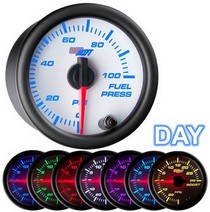 All Cars (Universal), All Jeeps (Universal), All Muscle Cars (Universal), All SUVs (Universal), All Trucks (Universal), All Vans (Universal) Glowshift White 7 Color Fuel Pressure Gauge (100 PSI)