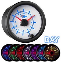 All Cars (Universal), All Jeeps (Universal), All Muscle Cars (Universal), All SUVs (Universal), All Trucks (Universal), All Vans (Universal) Glowshift White 7 Color Clock Gauge