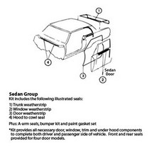 69 Nova 2D Sedan Goodmark Weatherstrip Kit