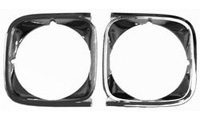 72 Chevelle Goodmark Bezel Set For Head Light - Paint Black Accent