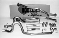 84-93 Ford Mustang Cobra, Gt, Lx, Svt Cobra R Hooker Super Competition Cat-Back System (Includes H-Pipe Balance Tube Assembly) (Black Finish) (Available w/Show Quality Chrome Tailpipes)