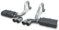 97-04 Chevrolet Corvette Base Hooker Aero Chamber C5 Catback System ( 2.5 in. Aluminized Steel Tubing) (3.5 in. Polished Stainless Steel Tips) (Includes Hanger, Clamps, w/Show Polished Stainless Tips)