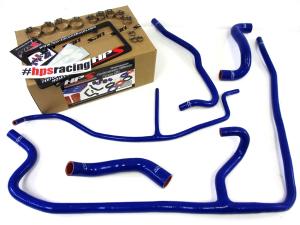 2008-2013 Chevy Corvette 6.2L LS3 V8 (Base. Non-Z06, Non ZR1) HPS Blue Silicone Radiator + Heater Hose Kit Coolant - Blue