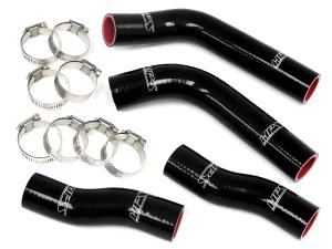 1990-1999 Toyota MR2 3SGTE Turbo HPS Black 3SGTE Silicone Front Radiator Hose Kit Coolant - Black